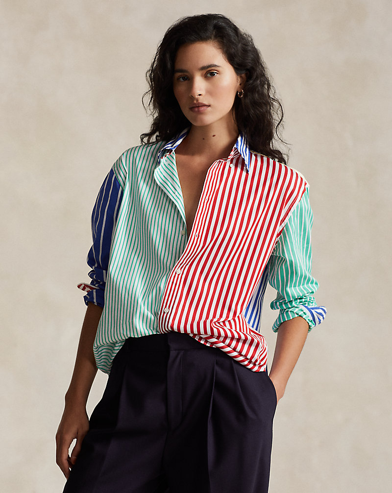 Oversize Striped Cotton Fun Shirt Polo Ralph Lauren 1