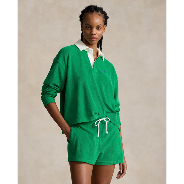 Cropped Terry Rugby Shirt Polo Ralph Lauren 1