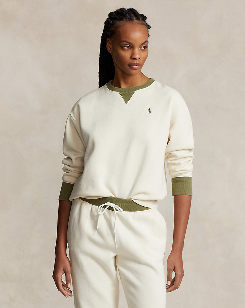 Two-Tone Fleece Crewneck Sweatshirt Polo Ralph Lauren 1