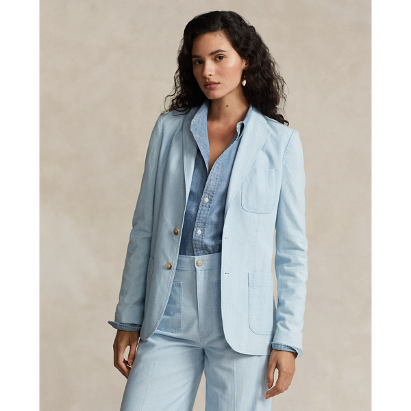 Cotton Chambray Blazer