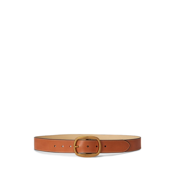Oval-Buckle Leather Belt Polo Ralph Lauren 1