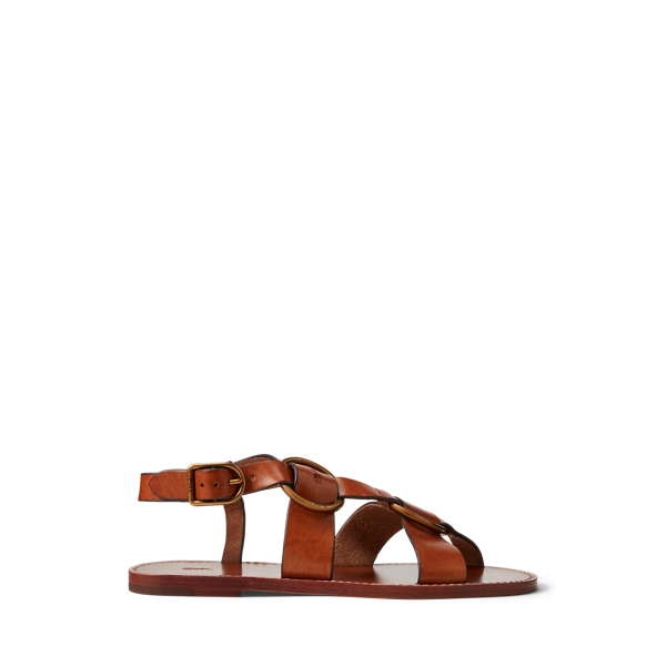 Double O-Ring Leather Sandal Polo Ralph Lauren 1