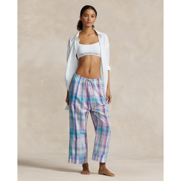 Plaid Cotton Pajama Pant