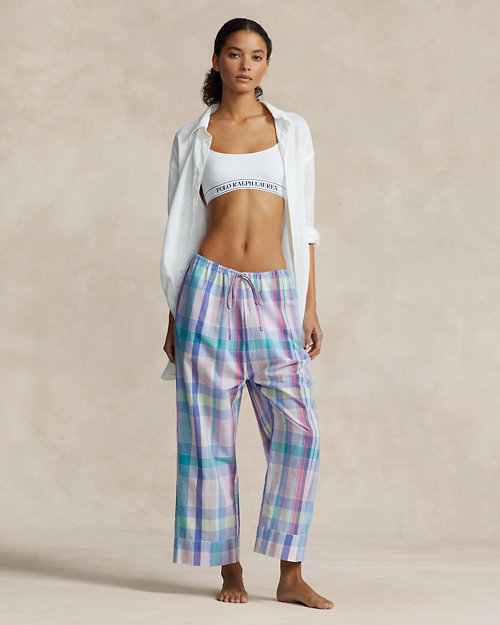 Plaid Cotton Pajama Pant