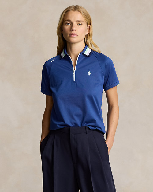 Tailored Fit Quarter-Zip Polo Shirt