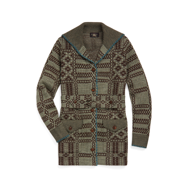 Belted Jacquard Cardigan RRL 1