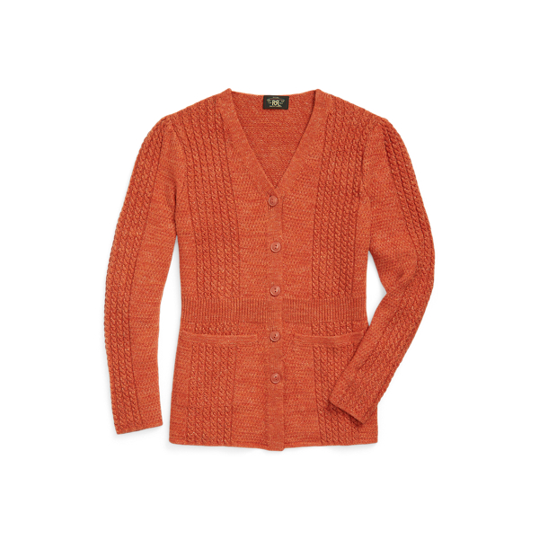 Cable-Knit Cotton-Linen Cardigan