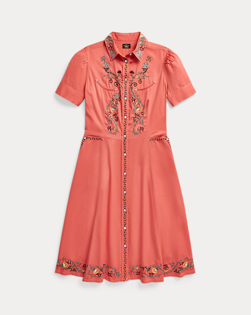 Embroidered Sateen Dress RRL 1