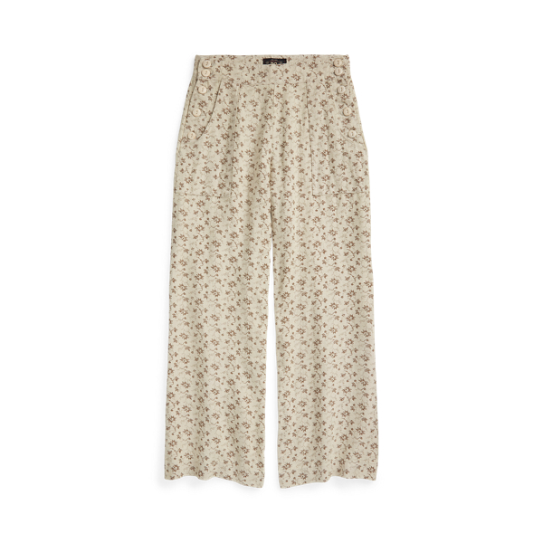 Floral-Print Seeded Linen Trouser RRL 1