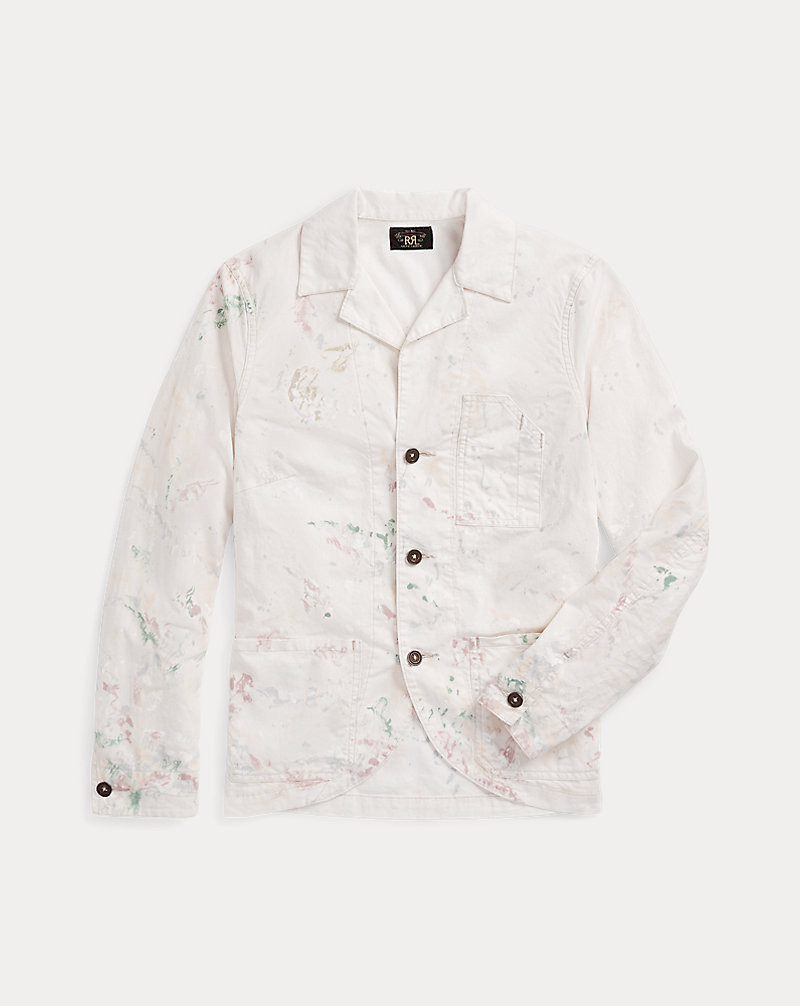 Paint-Splatter Linen-Cotton Work Jacket RRL 1