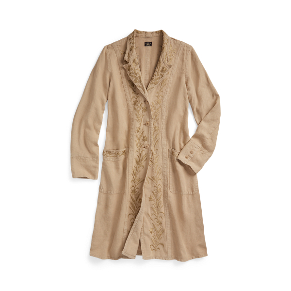 Embroidered Linen Duster Jacket RRL 1