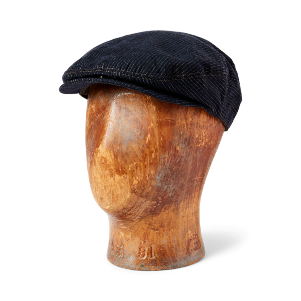 Striped Twill Driver's Cap RRL 1