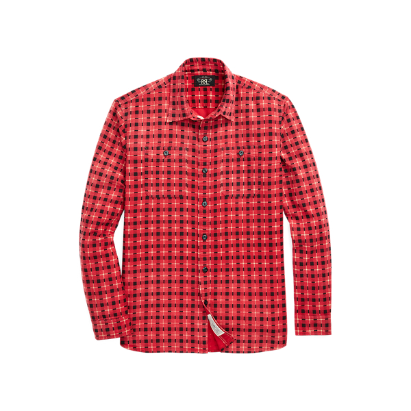 Plaid-Print Chamois Workshirt