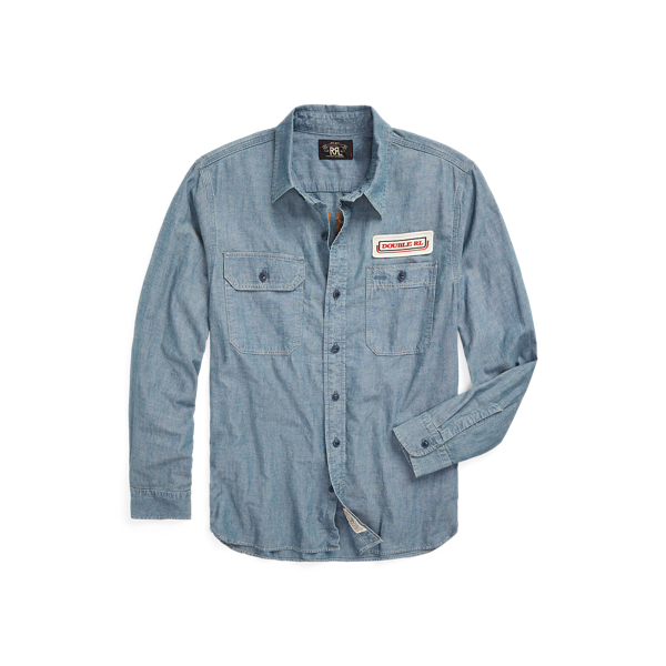 Embroidered Indigo Chambray Workshirt