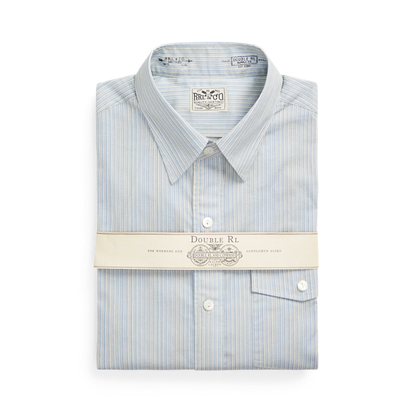 Slim Fit Stripe-Print Woven Shirt RRL 1