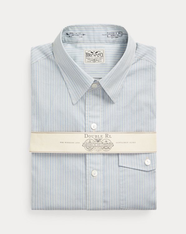 Slim Fit Stripe-Print Woven Shirt