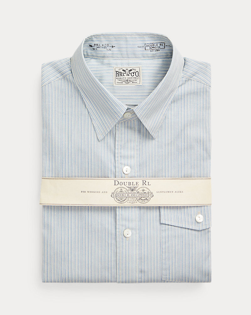 Slim Fit Stripe-Print Woven Shirt RRL 1