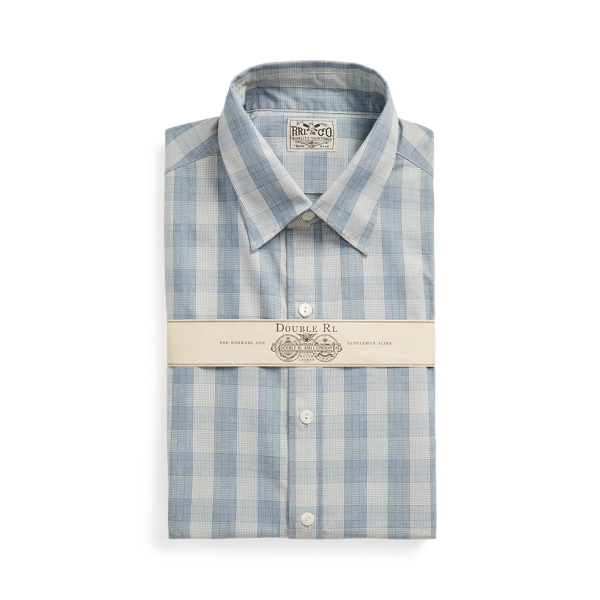 Slim Fit Geo-Plaid Woven Shirt