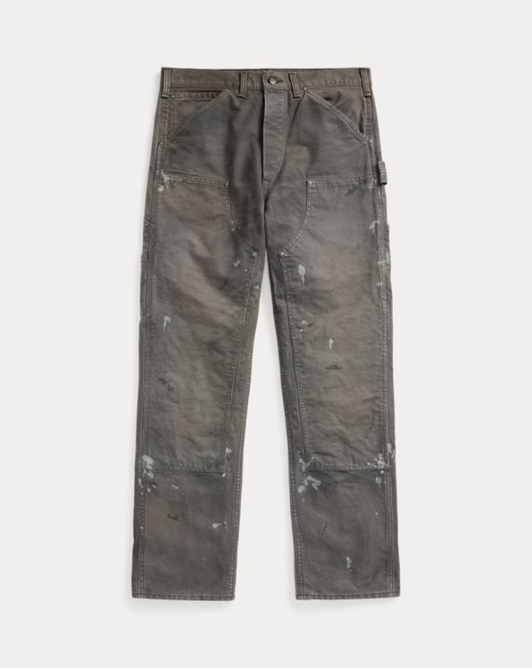 Engineer Fit Distressed Canvas Trouser