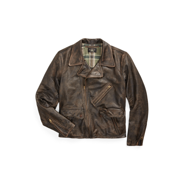 Leather Moto Jacket RRL 1