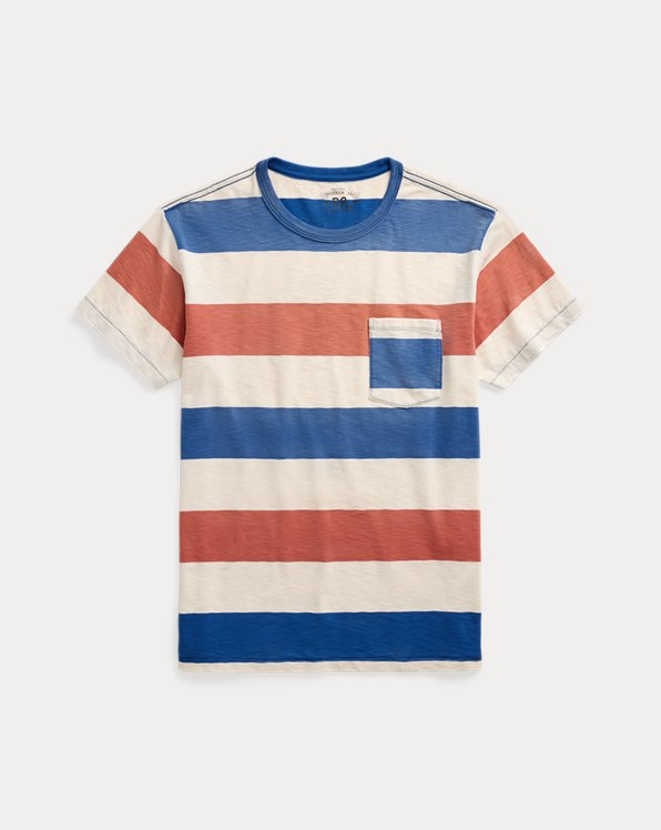 Striped Jersey Pocket T-Shirt