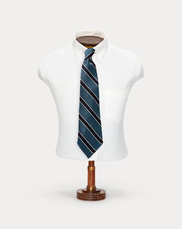 Handmade Striped Silk Repp Tie