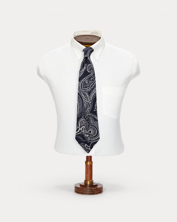 Handmade Paisley Silk Twill Tie