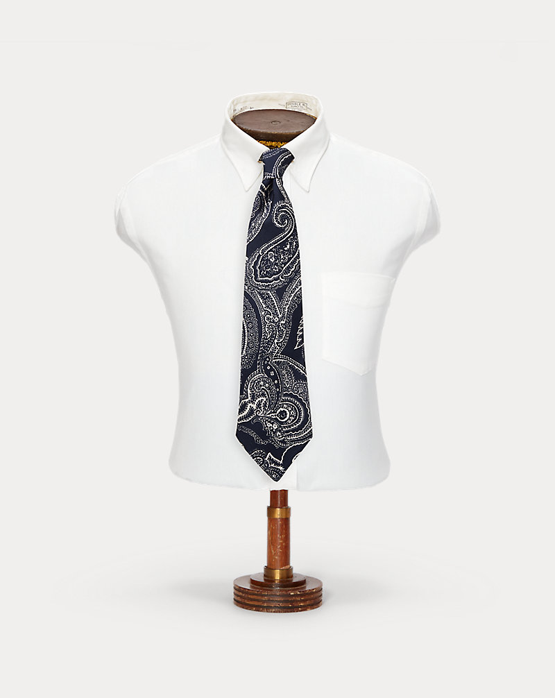 Handmade Paisley Silk Twill Tie RRL 1