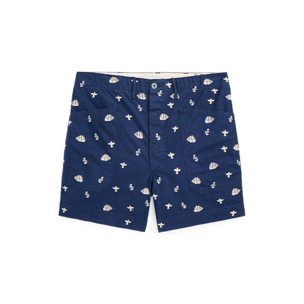 Nautical-Embroidered Twill Short RRL 1
