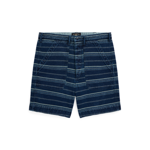 Polo Ralph Lauren Shorts 36 Relaxed Fit Blue Moroccan Print Denim for sale  online