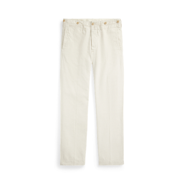 Cotton-Linen Canvas Officer's Trouser