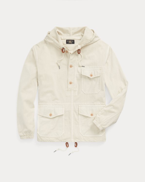 Garment-Dyed Jersey Popover Anorak