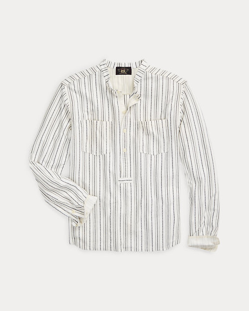 Jacquard-Knit Popover Shirt