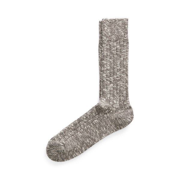 Marled Stretch Cotton-Blend Socks RRL 1