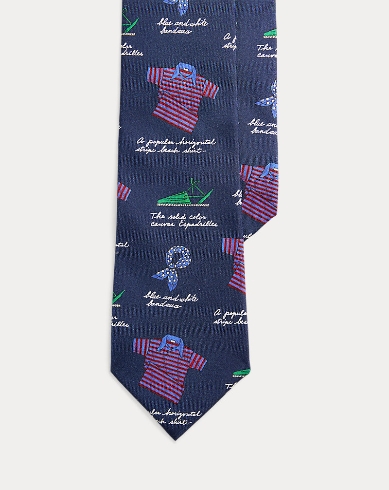 Summer-Wardrobe-Print Silk Twill Tie Polo Ralph Lauren 1
