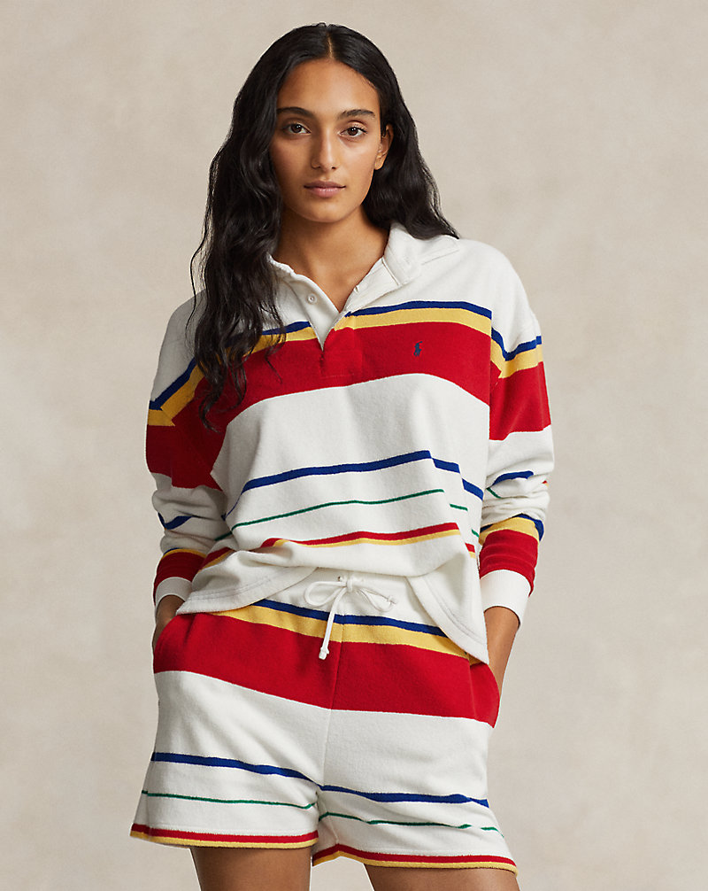 Striped Terry Rugby Shirt Polo Ralph Lauren 1