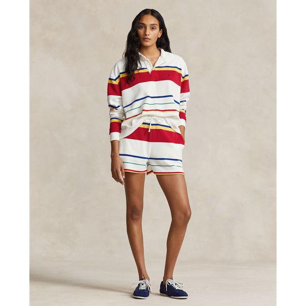 Striped French Terry Short Polo Ralph Lauren 1