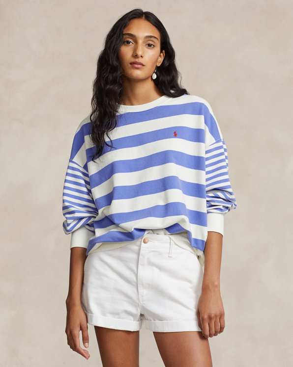 Striped Organic Cotton Terry Sweatshirt