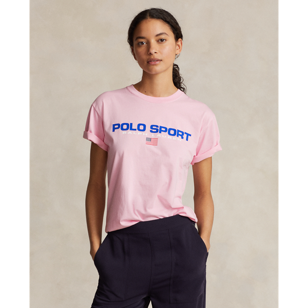 Camiseta de punto de algodón Polo Sport