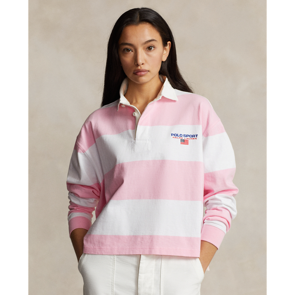 Striped Cropped Rugby Shirt