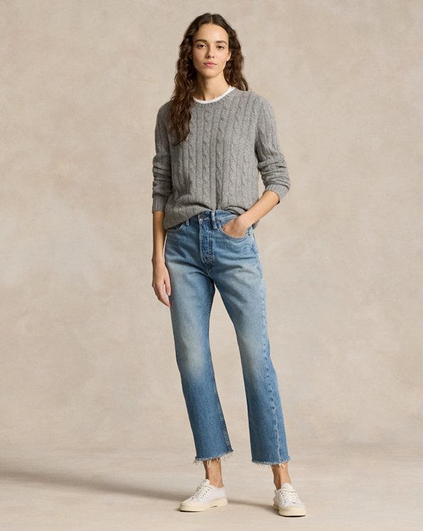 High-Rise Relaxed Straight Crop Jean