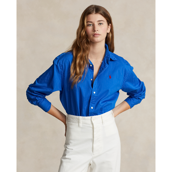 Oversize Fit Cotton Twill Shirt Polo Ralph Lauren 1