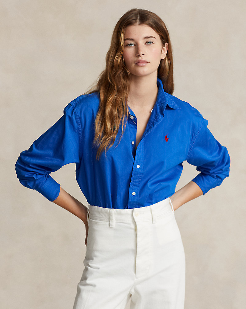 Camisa de sarja de algodão oversize Polo Ralph Lauren 1