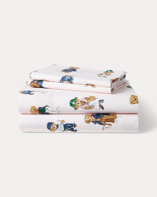 Teddy Bear Stripe Sheet Set