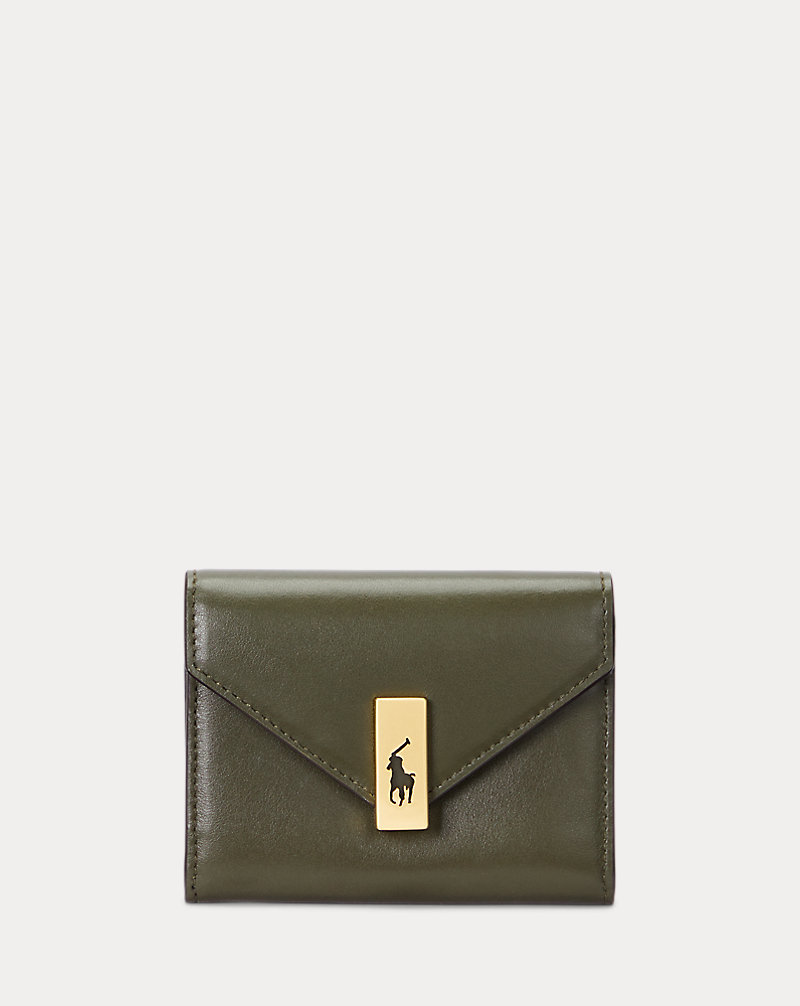 Polo ID Leather Fold-Over Card Case Polo Ralph Lauren 1