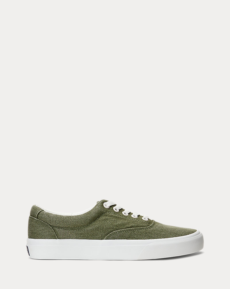 Keaton Washed Canvas Trainer Polo Ralph Lauren 1