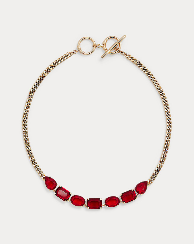 Gold-Tone Stone Necklace Lauren 1