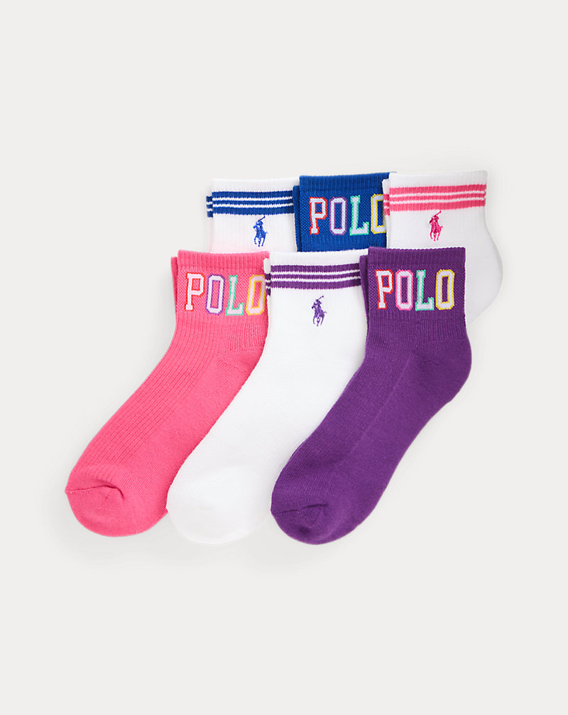 Logo Stretch Ankle Sock 6-Pack Polo Ralph Lauren 1