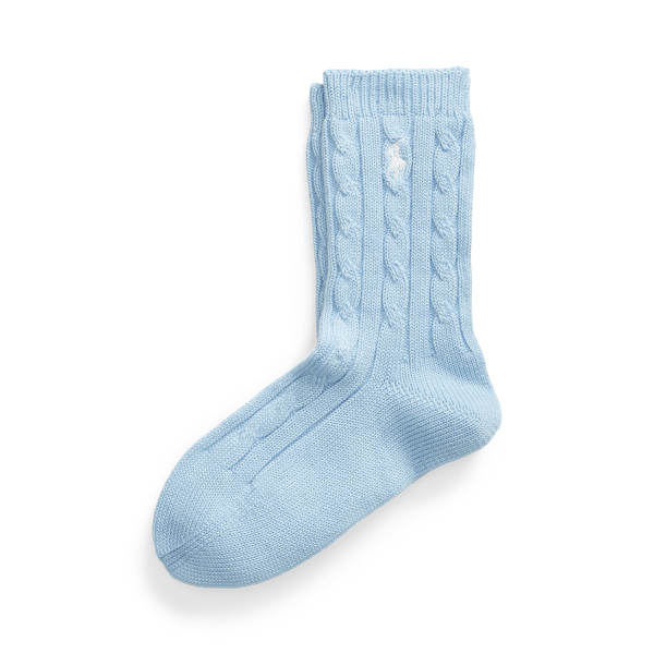 Cable-Knit Crew Socks