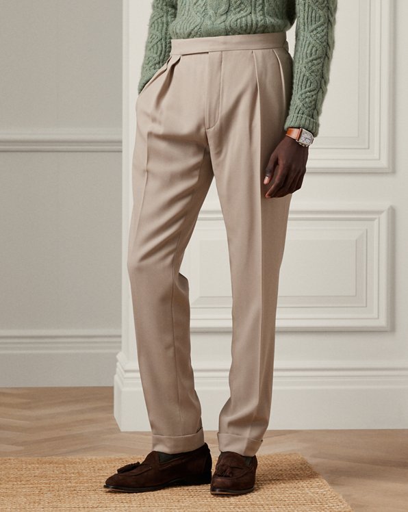 Gregory Hand-Tailored Wool Crepe Trouser